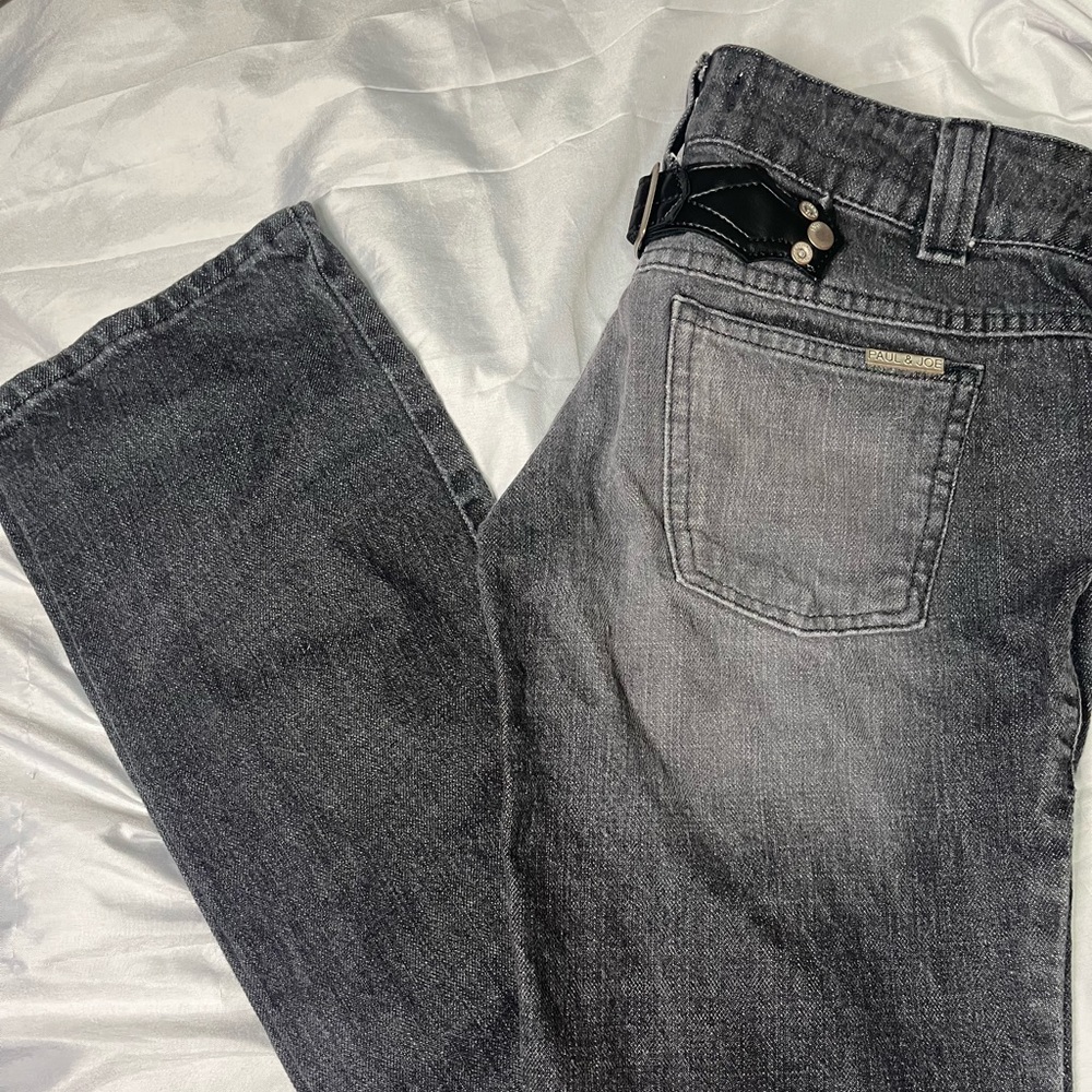 Paul & Joe Straight Leg, Grey Tone Dark Wash jeans